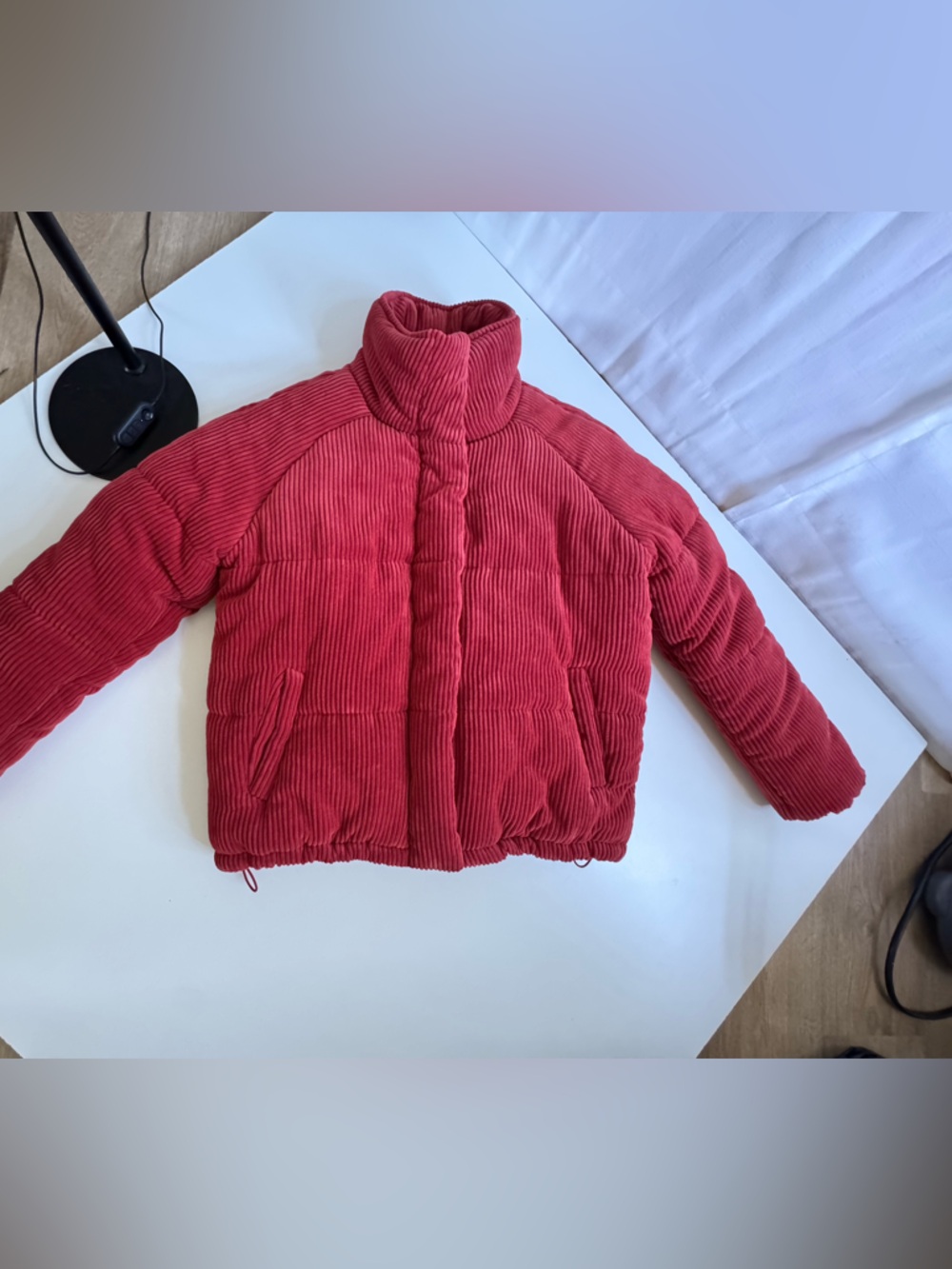 HYFVE Red Corduroy Puffer Jacket - Size Medium - EUC